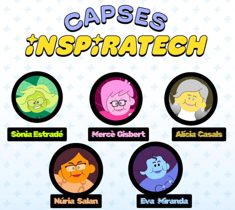 The first five Catalan women who will be part of the boxes.