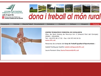 El CTFC crea la plana web Dona i treball al món rural