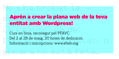 Curs: Crea la plana web de la teva entitat amb WordPress