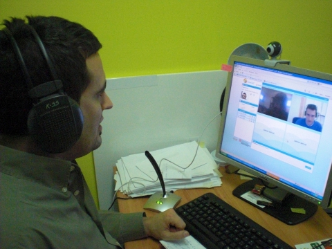 Imatge de la multivideoconferència entre punts