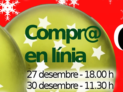 Compr@ en línia - Part del cartell de tallers TIC de Nadal