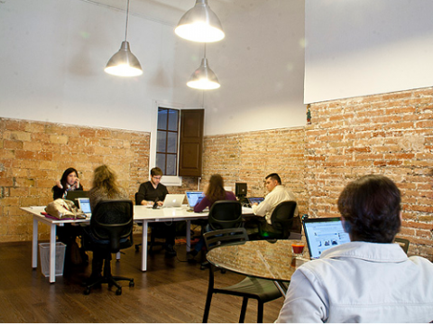 Imatge d'un espai de coworking