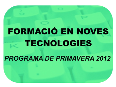 Part del cartell de la programació de primavera 2012 del Punt TIC de l'Alta Ribagorça