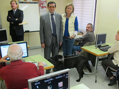 Foto de la visita al Punt TIC de Democràcia, Lleida