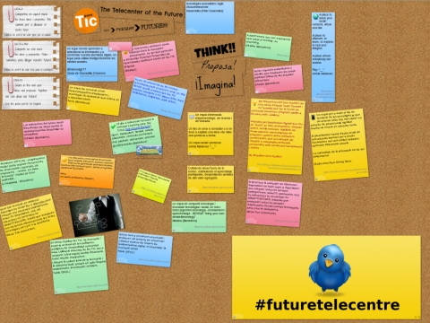 Mural per compartir idees de com serà el telecentre del futur