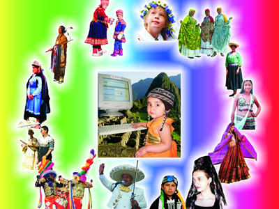 Part del tríptic de la jornada sobre educació i telecentres, a Perú