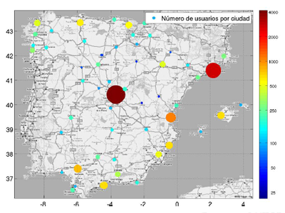 Mapa de l'ús de Meneame - Estudi sobre xarxes socials