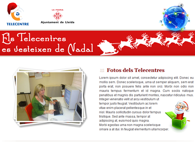 Els telecentres de Lleida es vesteixen de Nadal