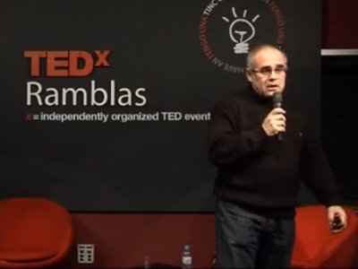 Un moment de la xerrada de Jordi Delgado