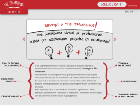 Plana web de The Trampoline