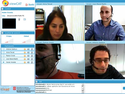 Imatge de la multivideoconferència entre punts del 26/11/2010