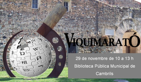 Viquimarató a la Biblioteca Pública Municipal de Cambrils, 29 de novembre a les 13 hores