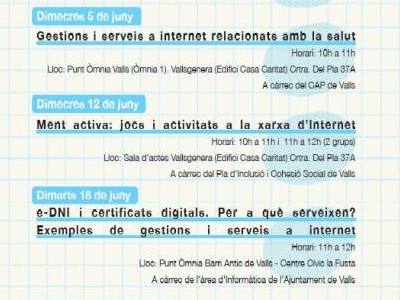 Cartell Jornades e-Sènior a l'Òmnia de Valls