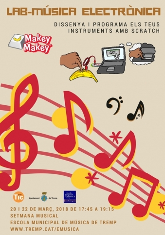 Cartell del taller de música electrònica a Tremp