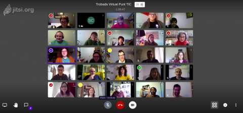 El passat dimarts 31 de març dinamitzadors/es, membres de l'Oficina Tècnica i de l'administració pública ens vam trobar virtualment