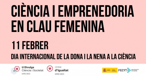 Cartell del programa "Ciència i Emprenedoria en clau femenina" la Universitat de Vic-UCC