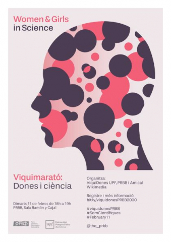 Cartell de la Viquimarató Dones i Ciència UPF