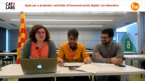 Moment del webinar sobre les subvencions adreçades als Punt TIC